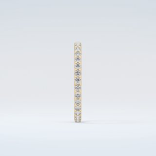 0.74 TCW Round Shaped Moissanite Wedding Band 5