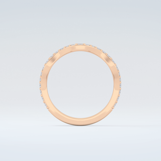 0.58 TCW Round Shaped Moissanite Wedding Band 8