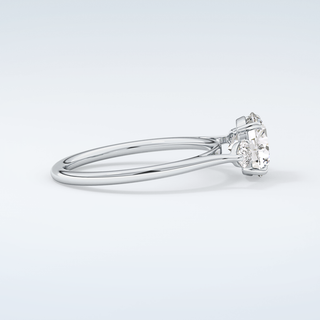 1.5 CT Round Cut Three Stone Moissanite Engagement Ring 16