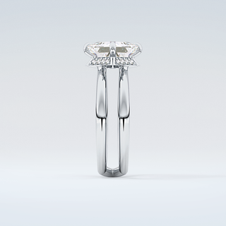 2.0 CT Princess Cut Double Shank Style Moissanite Engagement Ring 17