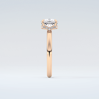 2.0 CT Cushion Cut Hidden Halo Moissanite Engagement Ring 11