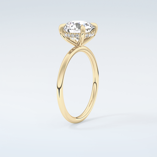 2.0 CT Round Cut Hidden Halo Moissanite Engagement Ring 6