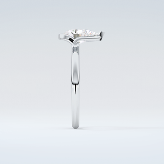 2.0 CT Pear Cut Half Bezel Moissanite Engagement Ring 17