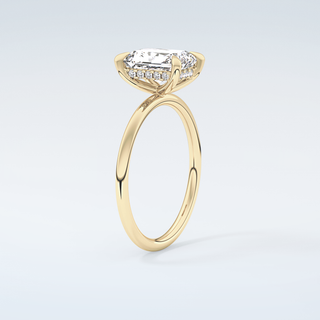 2.0 CT Radiant Cut Hidden Halo Moissanite Engagement Ring 6