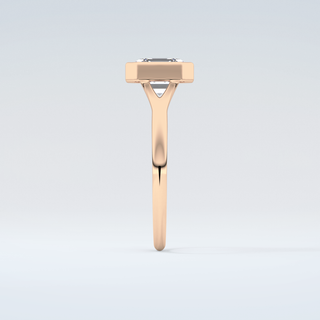 1.25 CT Asscher Cut Solitaire Bezel Moissanite Engagement Ring 11