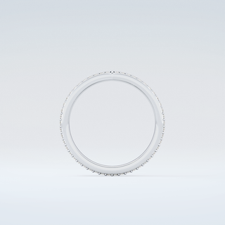 0.74 TCW Round Cut V Shaped Moissanite Wedding Band 14