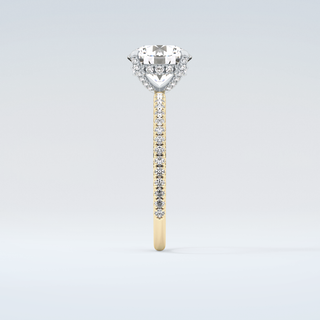 2.0 CT Round Cut Pave & Hidden Stone Moissanite Engagement Ring 5