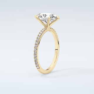 2.0 CT Oval Cut Pave Moissanite Engagement Ring 6