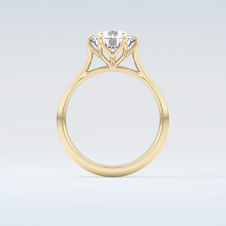 2.0 CT Round Cut Solitaire Style Moissanite Engagement Ring 2