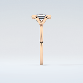 2.0 CT Asscher Cut Half Bezel Moissanite Engagement Ring 11