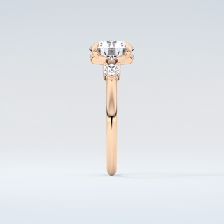 2.0 CT Round Cut Three Stone Moissanite Engagement Ring 11