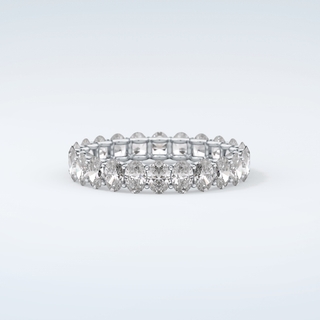 3.15 TCW Oval Shaped Moissanite Wedding Band 16