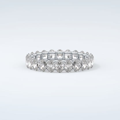 3.15 TCW Oval Shaped Moissanite Wedding Band