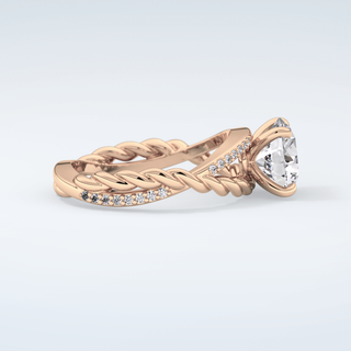 2.0 CT Round Cut Split Shank Moissanite Engagement Ring 10