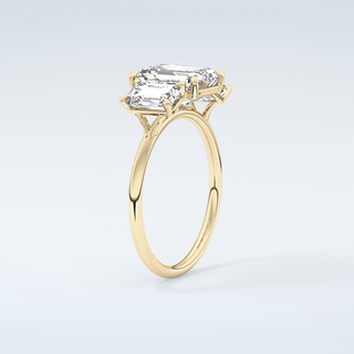 2.0 CT Emerald Cut Three Stone Moissanite Engagement Ring 6