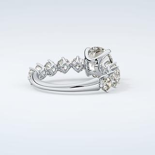 2.0 CT Round Cut Pave Moissanite Engagement Ring 15