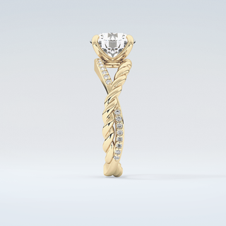 2.0 CT Round Cut Split Shank Moissanite Engagement Ring 5