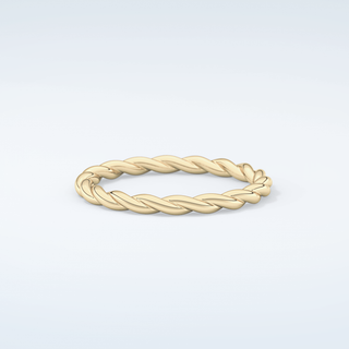 Sleek Simplicity Twisted Shank Wedding Band 1