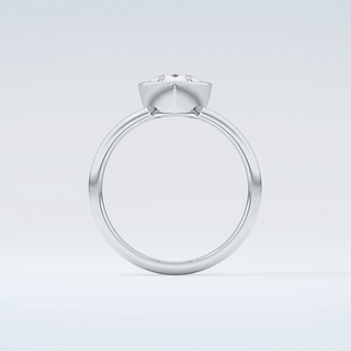 1.25 CT Pear Cut Bezel Style Moissanite Engagement Ring 14