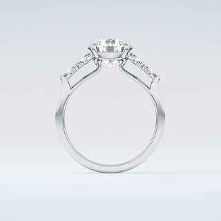 2.0 CT Round Cut Cluster Style Moissanite Engagement Ring 14