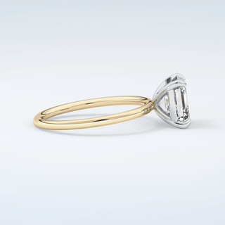 2.0 CT Asscher Cut Solitaire Moissanite Engagement Ring 4