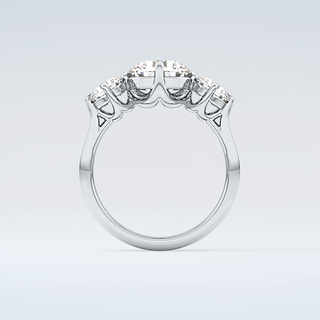 2.0 CT Round Cut Three Stone Moissanite Engagement Ring 14