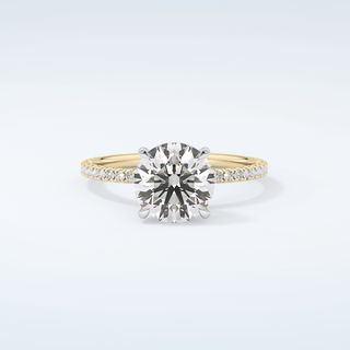 2.0 CT Round Cut Pave & Hidden Stone Moissanite Engagement Ring 1