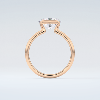 2.0 CT East West Oval Cut Half Bezel Moissanite Engagement Ring 8