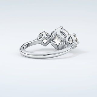 2.0 CT Round Cut Three Stone Moissanite Engagement Ring 15