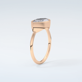 1.0 CT East West Marquise Cut Solitaire Style Moissanite Engagement Ring 12