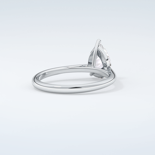 2.0 CT Pear Cut Solitaire Moissanite Engagement Ring 15