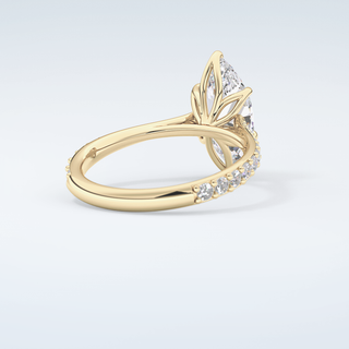 1.5 CT Marquise Cut Pave Style Moissanite Engagement Ring 3