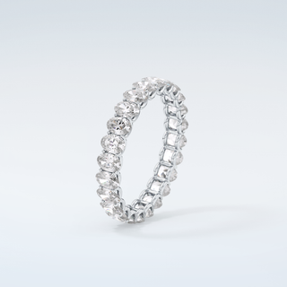 3.15 TCW Oval Shaped Moissanite Wedding Band 18