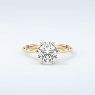 2.0 CT Round Cut Solitaire Moissanite Engagement Ring 1