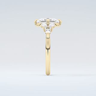 2.0 CT Princess Cut Cluster Style Moissanite Engagement Ring 5