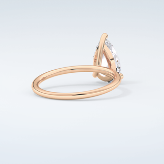 2.0 CT Pear Cut Solitaire Moissanite Engagement Ring 9