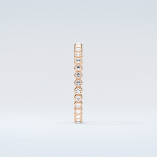 0.7 TCW Round Shaped Moissanite Wedding Band 11