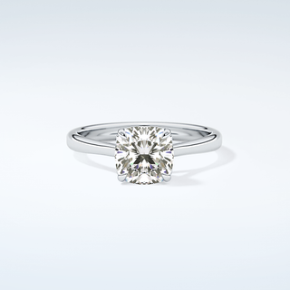 2.0 CT Cushion Cut Solitaire Style Moissanite Engagement Ring 13