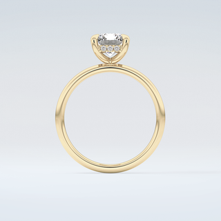 2.0 CT Radiant Cut Hidden Halo Moissanite Engagement Ring 2