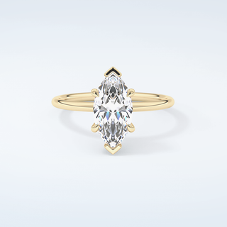 1.5 CT Marquise Cut Hidden Halo Moissanite Engagement Ring 1