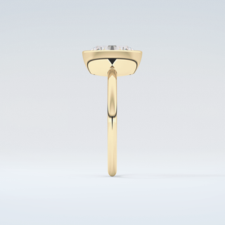 1.5 CT Oval Cut Bezel Style Moissanite Engagement Ring 5