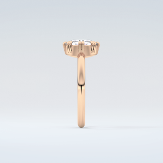 1.5 CT Rose Cut Solitaire Style Moissanite Engagement Ring 11