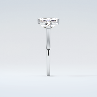 2.0 CT Emerald Cut Three Stone Moissanite Engagement Ring 17