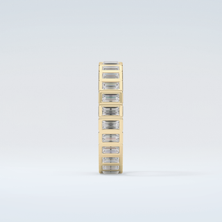 0.8 TCW Baguette Shaped Moissanite Wedding Band 5