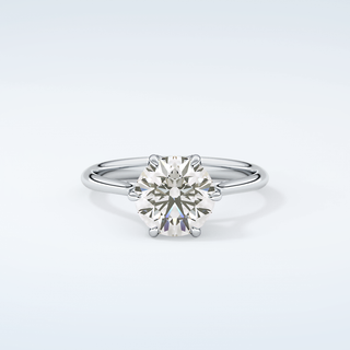 2.0 CT Round Cut Solitaire Style Moissanite Engagement Ring 13