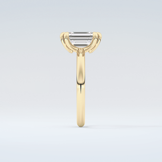 2.0 CT Emerald Cut Solitaire Moissanite Engagement Ring 5