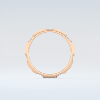 0.09 TCW Round Shaped Moissanite Wedding Band 8