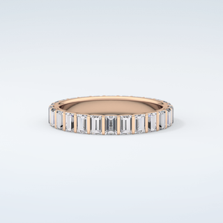 1.08 TCW Baguette Shaped Moissanite Wedding Band 9