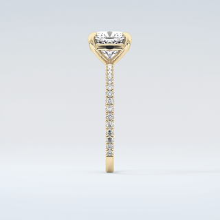 2.0 CT Cushion Cut Pave Moissanite Engagement Ring 5