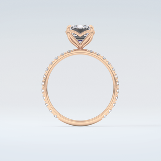 1.75 CT Emerald Cut Pave Moissanite Engagement Ring 8